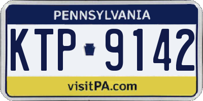 PA license plate KTP9142