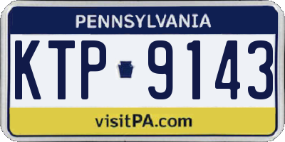 PA license plate KTP9143