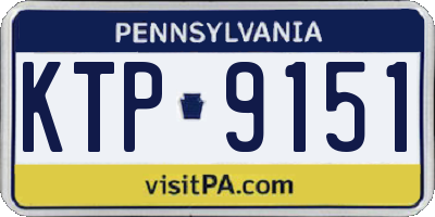 PA license plate KTP9151
