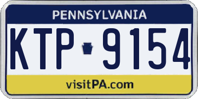PA license plate KTP9154
