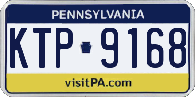 PA license plate KTP9168