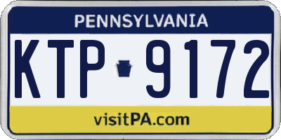 PA license plate KTP9172