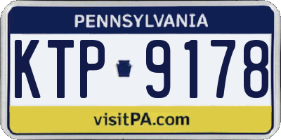 PA license plate KTP9178