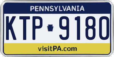 PA license plate KTP9180