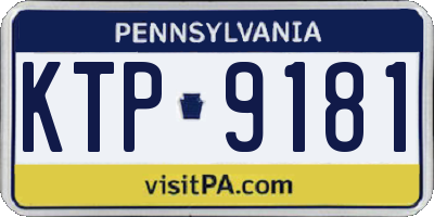 PA license plate KTP9181