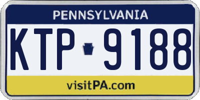 PA license plate KTP9188