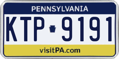 PA license plate KTP9191