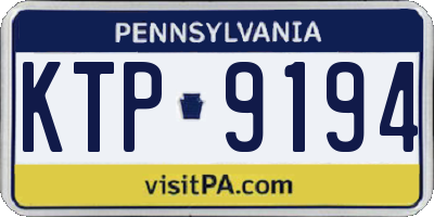 PA license plate KTP9194