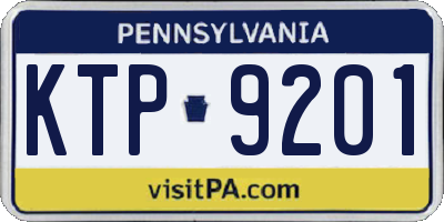 PA license plate KTP9201