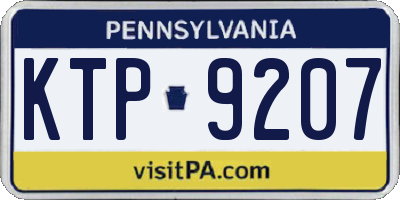 PA license plate KTP9207