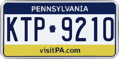 PA license plate KTP9210