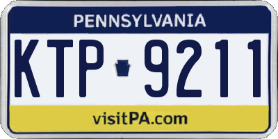 PA license plate KTP9211