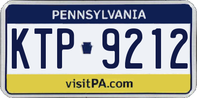 PA license plate KTP9212