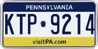 PA license plate KTP9214
