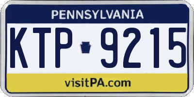 PA license plate KTP9215