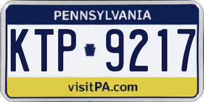 PA license plate KTP9217