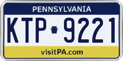 PA license plate KTP9221