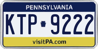 PA license plate KTP9222