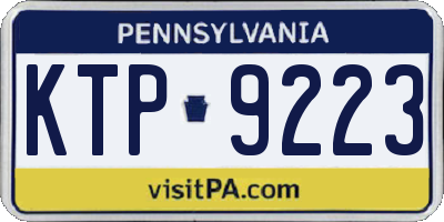 PA license plate KTP9223
