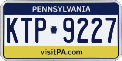 PA license plate KTP9227