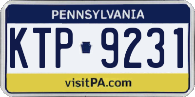 PA license plate KTP9231
