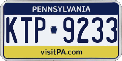 PA license plate KTP9233