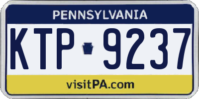 PA license plate KTP9237