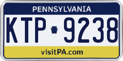 PA license plate KTP9238