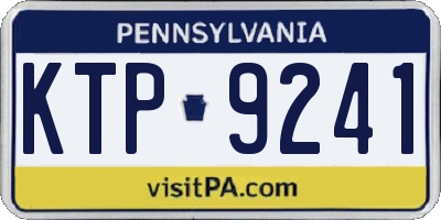 PA license plate KTP9241
