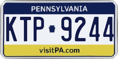 PA license plate KTP9244