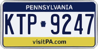 PA license plate KTP9247