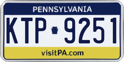 PA license plate KTP9251