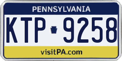 PA license plate KTP9258