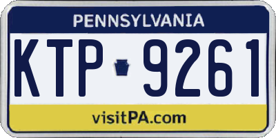 PA license plate KTP9261
