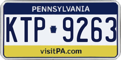 PA license plate KTP9263