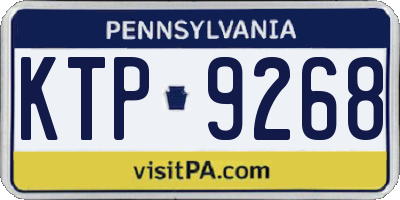 PA license plate KTP9268
