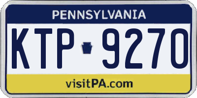 PA license plate KTP9270
