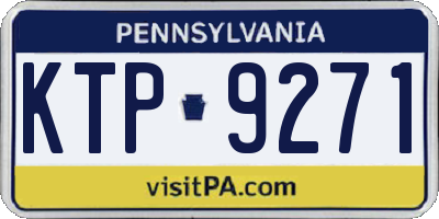 PA license plate KTP9271