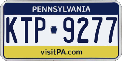 PA license plate KTP9277