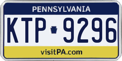 PA license plate KTP9296