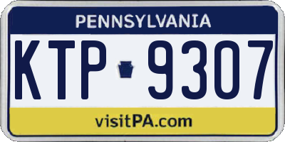 PA license plate KTP9307