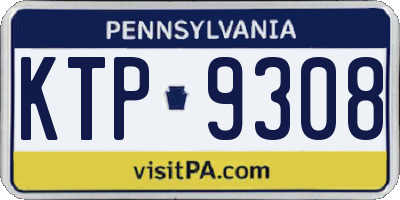PA license plate KTP9308