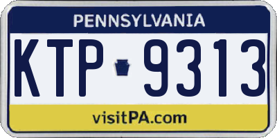 PA license plate KTP9313