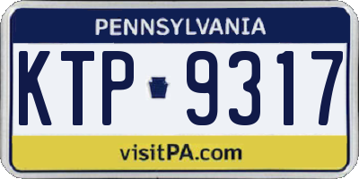 PA license plate KTP9317