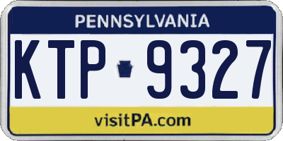 PA license plate KTP9327