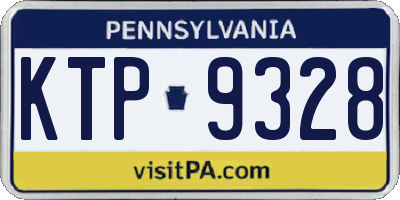 PA license plate KTP9328
