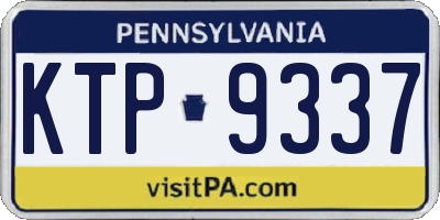 PA license plate KTP9337
