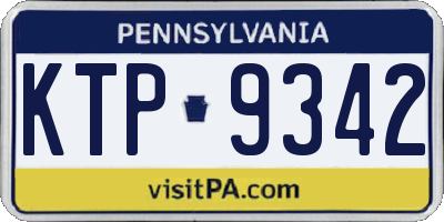 PA license plate KTP9342