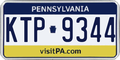 PA license plate KTP9344