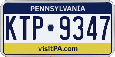 PA license plate KTP9347